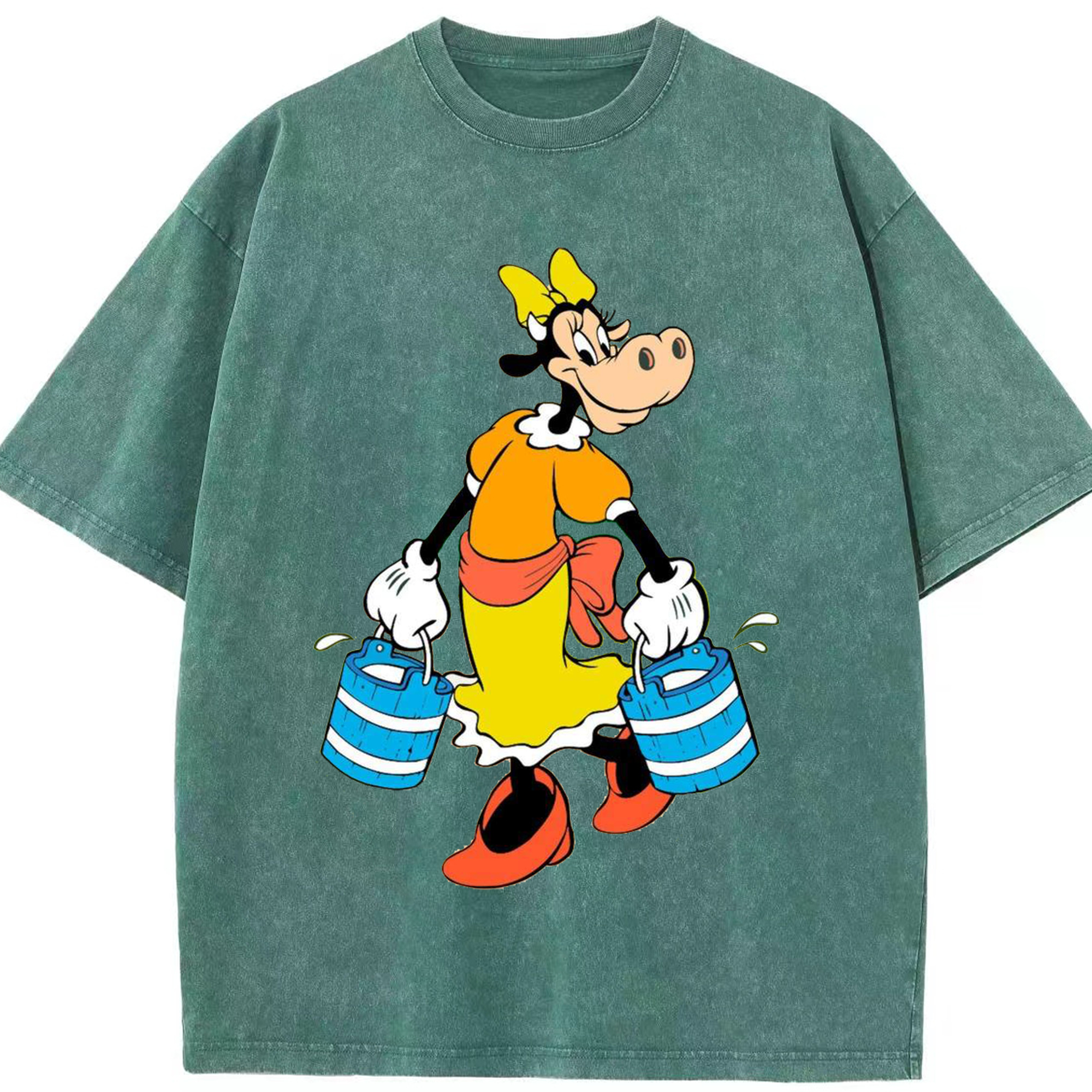 （画像用） ミッキーマウス Mickey Mouse 綿100% ヴィンテージ風 半袖Tシャツ（フロントプリント）